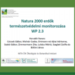Natura 2000 erdők természetvédelmi monitorozása