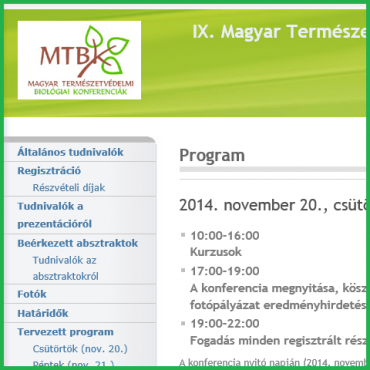 IX. Magyar Természetvédelmi Biológiai Konferencia